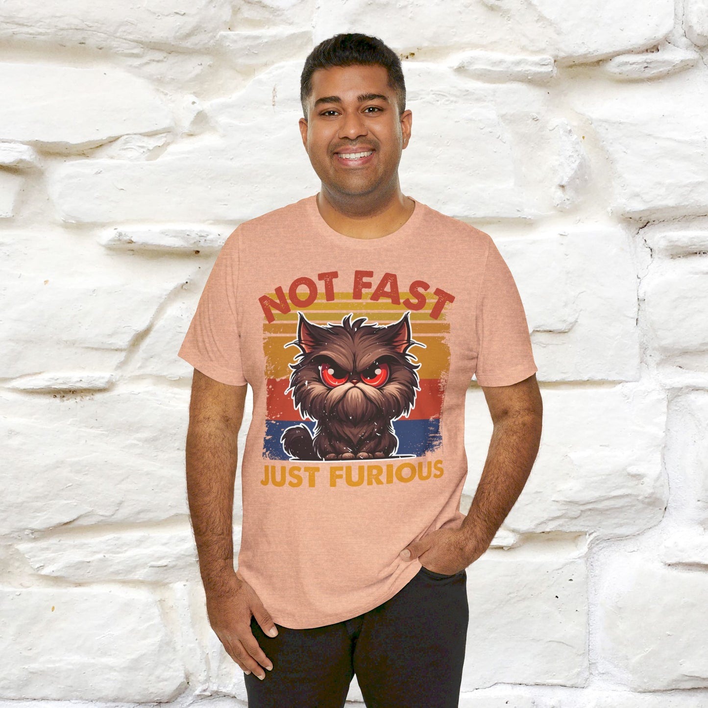 ''Not Fast Just Furious'' T-shirt for Man 100% Cotton* - Nunu&Miao Studio