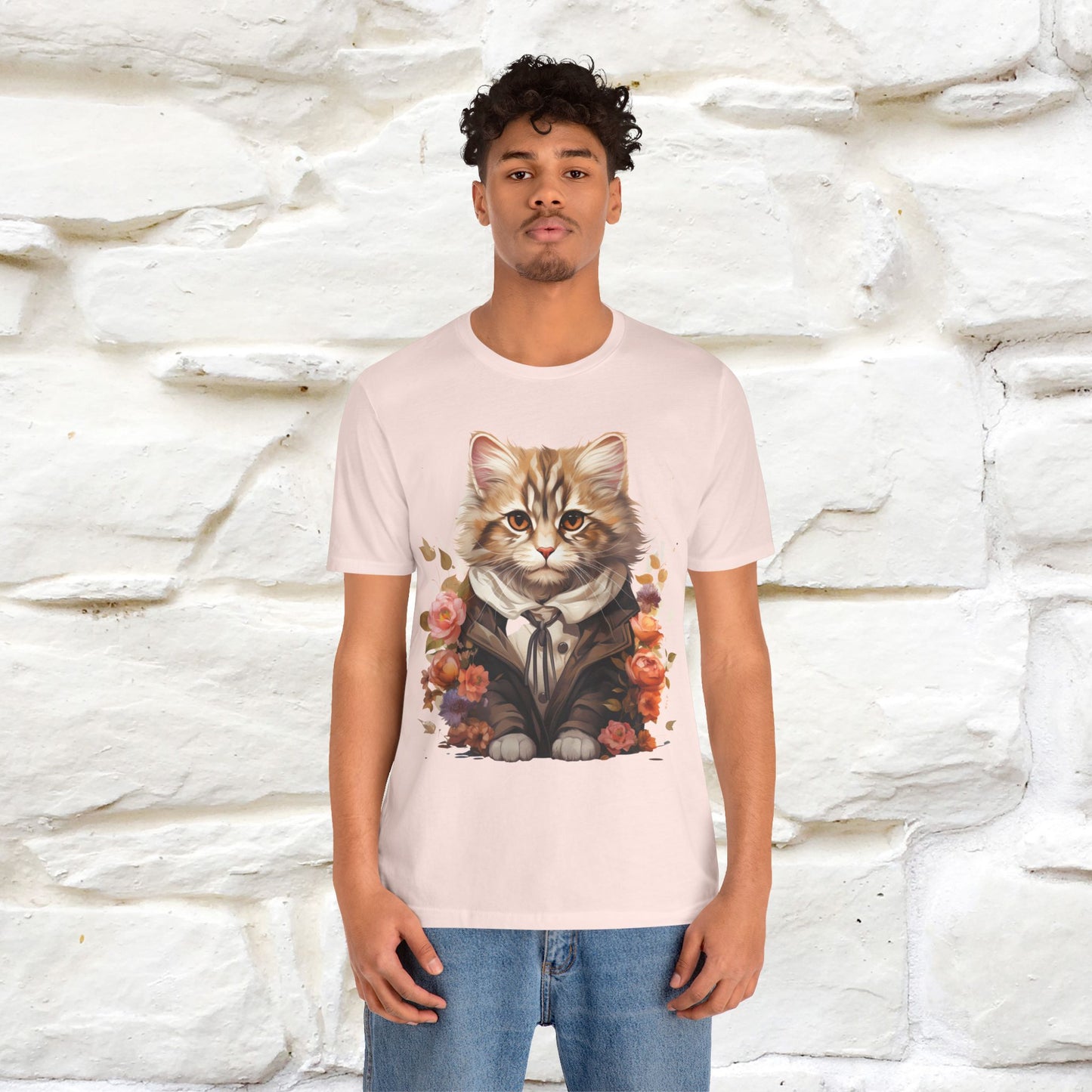 "Mr. Meow" Elegante T-shirt con gatto per uomo e donna | 100% cotone*