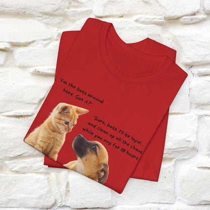 ''I am The Boss Here'' Funny Cat T-shirt for Men and Women  100% Cotton*