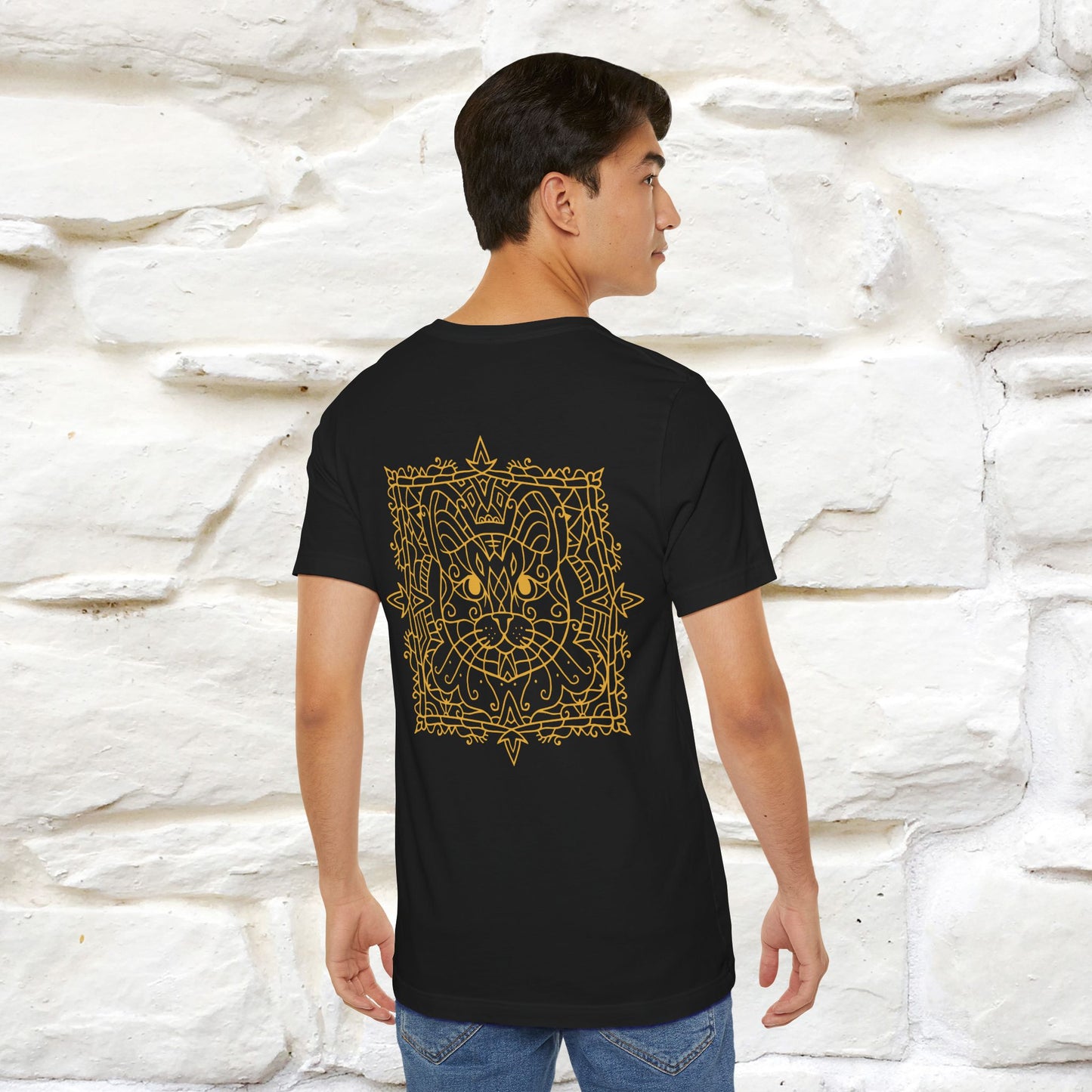 "Mandala Cat'' Cat T-Shirt Front and Back Design | Nunu&Miao Studio
