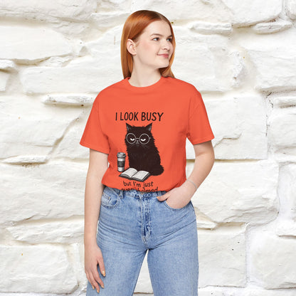 "I Look Busy But I'm Just Overwhelmed" |Cat T-Shirt | Nunu&Miao Studio