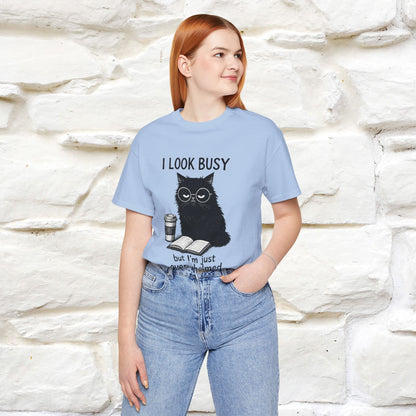 "I Look Busy But I'm Just Overwhelmed" |Cat T-Shirt | Nunu&Miao Studio