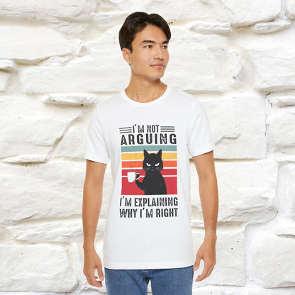 Non sto discutendo, sto spiegando perché ho ragione T-shirt con gatto per uomo e donna | 100% cotone* Maglietta divertente