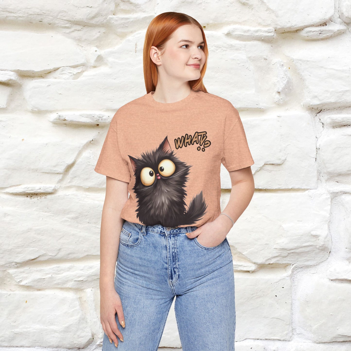 What? Cat T-Shirt for Men & Women | 100% Cotton* Funny & Stylish Tee