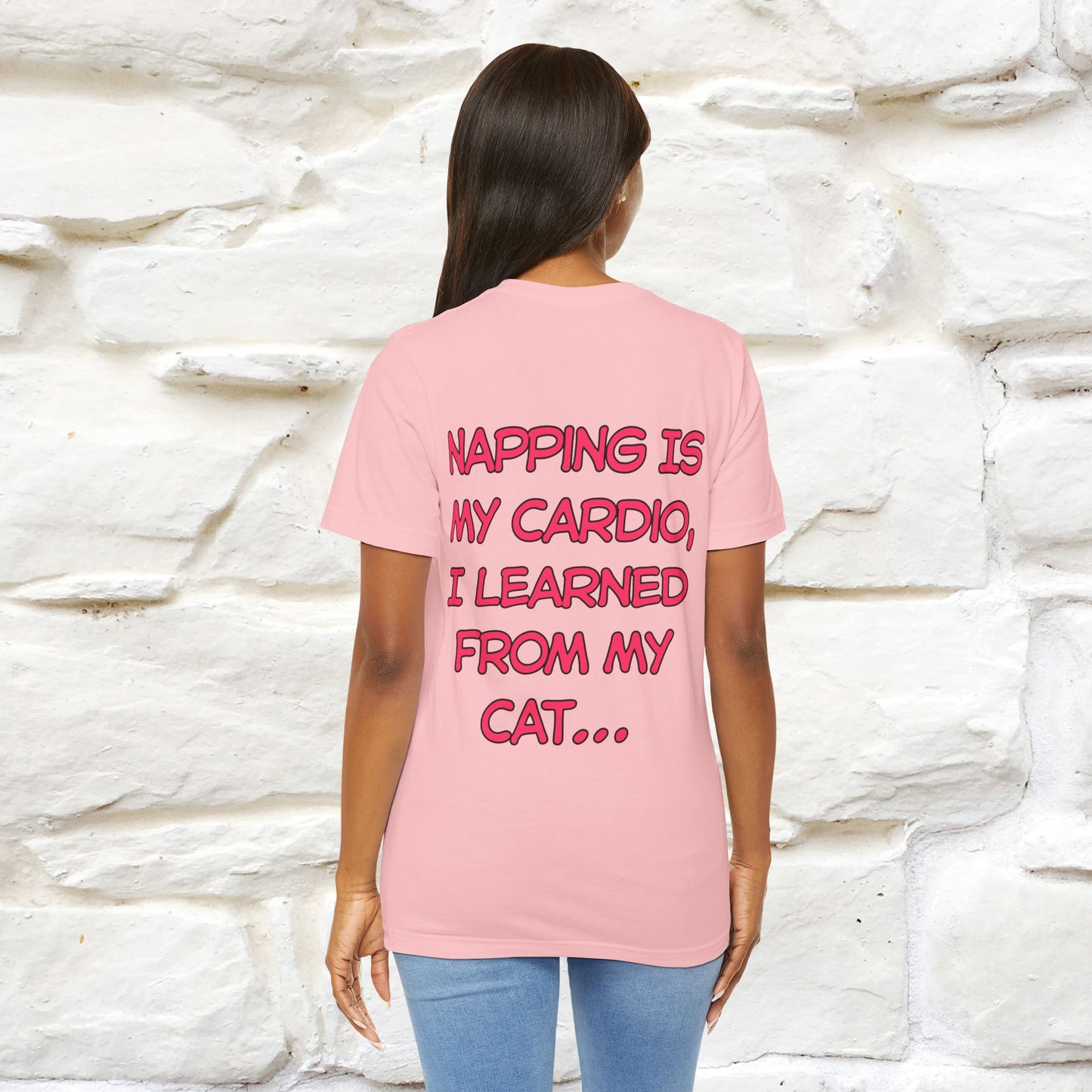 "Napping Is My Cardio, I Learned From My Cat…" Funny Cat T-shirt | Nunu&Miao Studio