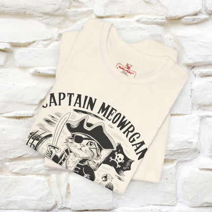 Captain Meowrgan Treasure Hunter T-Shirt | Adventure Cat Tee for Men & Women | 100% Cotton*