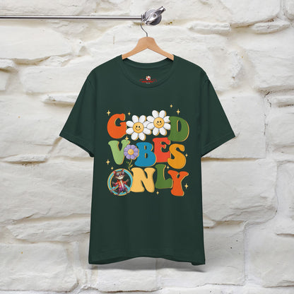 Good Vibes Only Cat T-Shirt for Men & Women | 100% Cotton* Positive Cat Lover Tee