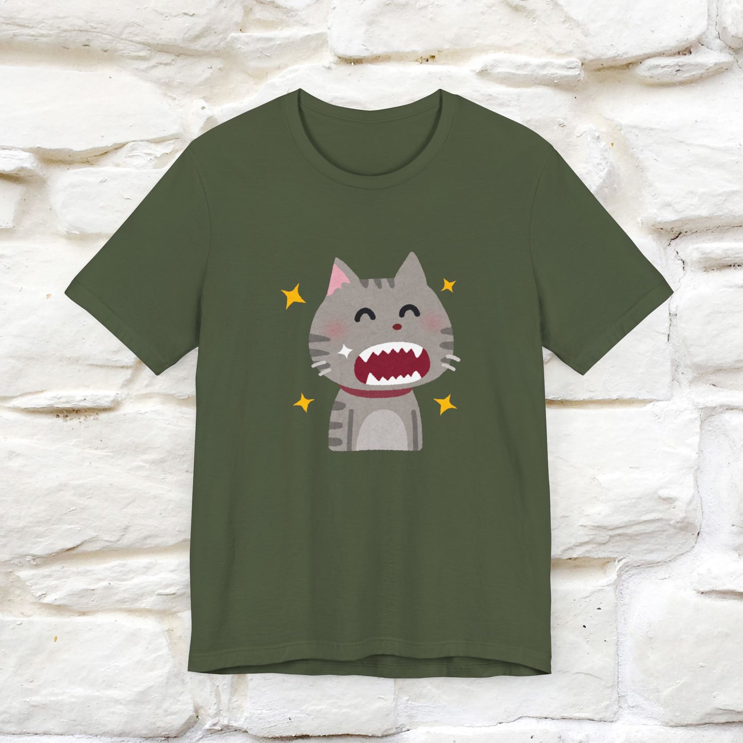 "Smile, Sparkle, Shine" Cat T-Shirt for Men & Women | Front & Back Design | 100% Cotton* 🐾