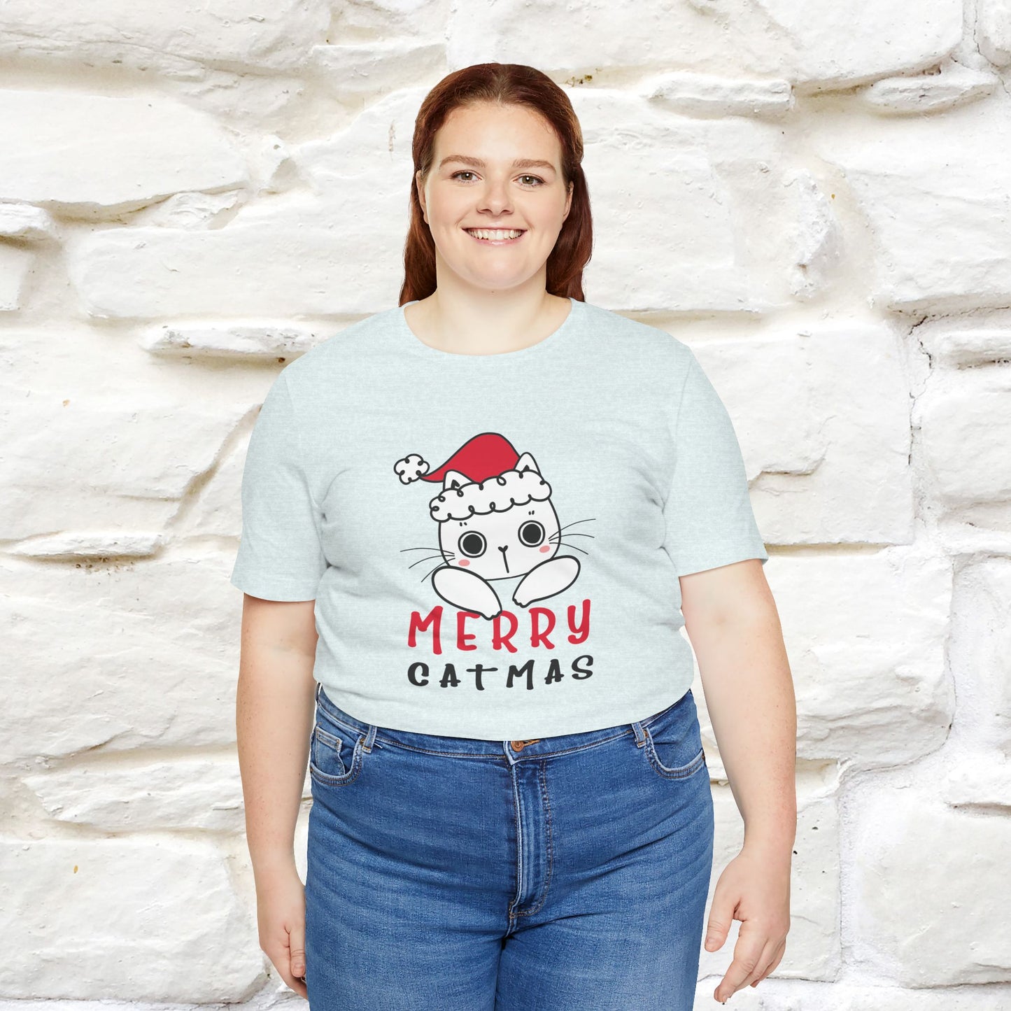 “Merry Catmas Cat T-Shirt | Funny Christmas Cat Shirt for Men & Women | 100% Cotton*