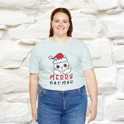 “Merry Catmas Cat T-Shirt | Funny Christmas Cat Shirt for Men & Women | 100% Cotton*