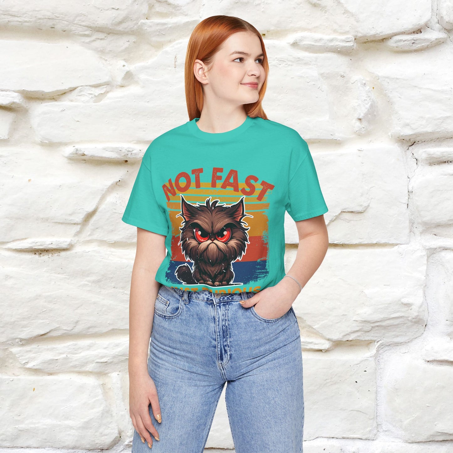 Not Fast, Just Furious |  Sarcastic Cat T-Shirt | Nunu&Miao Studio