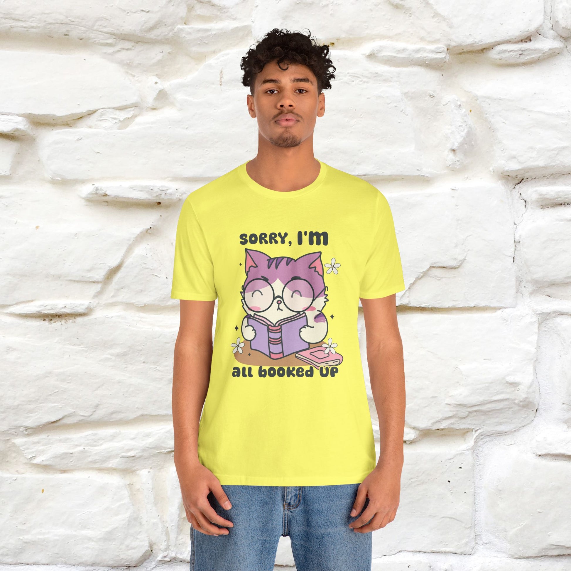 ''Sorry I am All Booked Up| Cute Cat T-Shirt |Nunu&Miao Studio - Nunu&Miao Studio