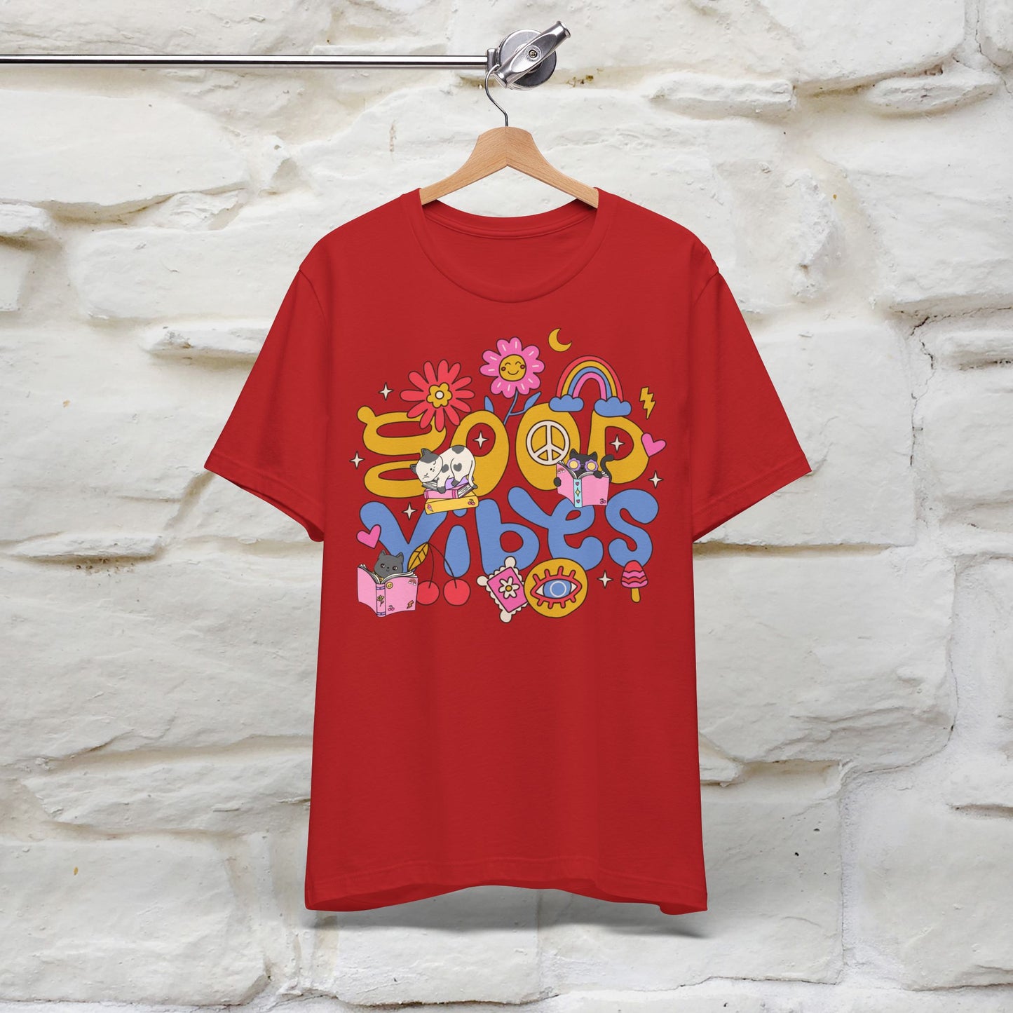 ''Good Vibes'  Cat T-shirt for Women 100% Cotton*