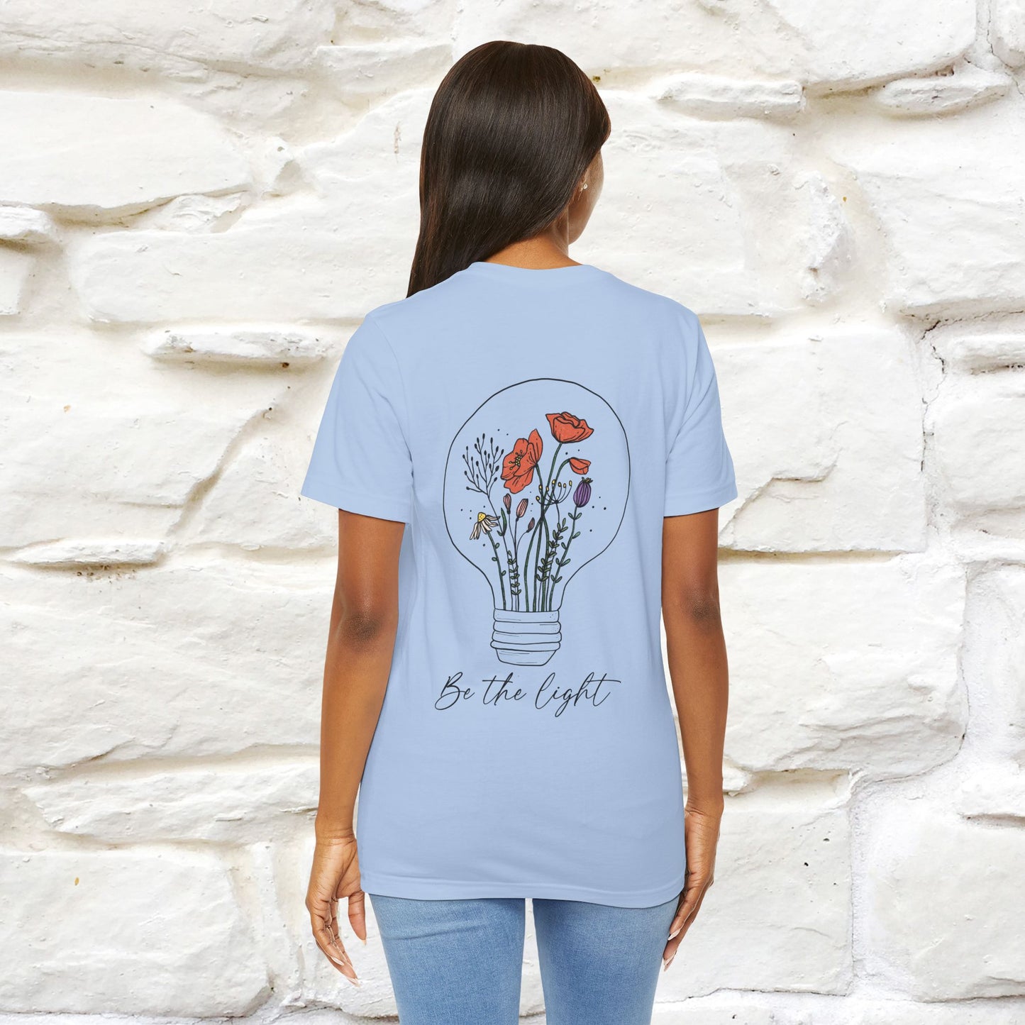 "Be The Light" Cat T-Shirt | Front & Back Design | Nunu&Miao Studio