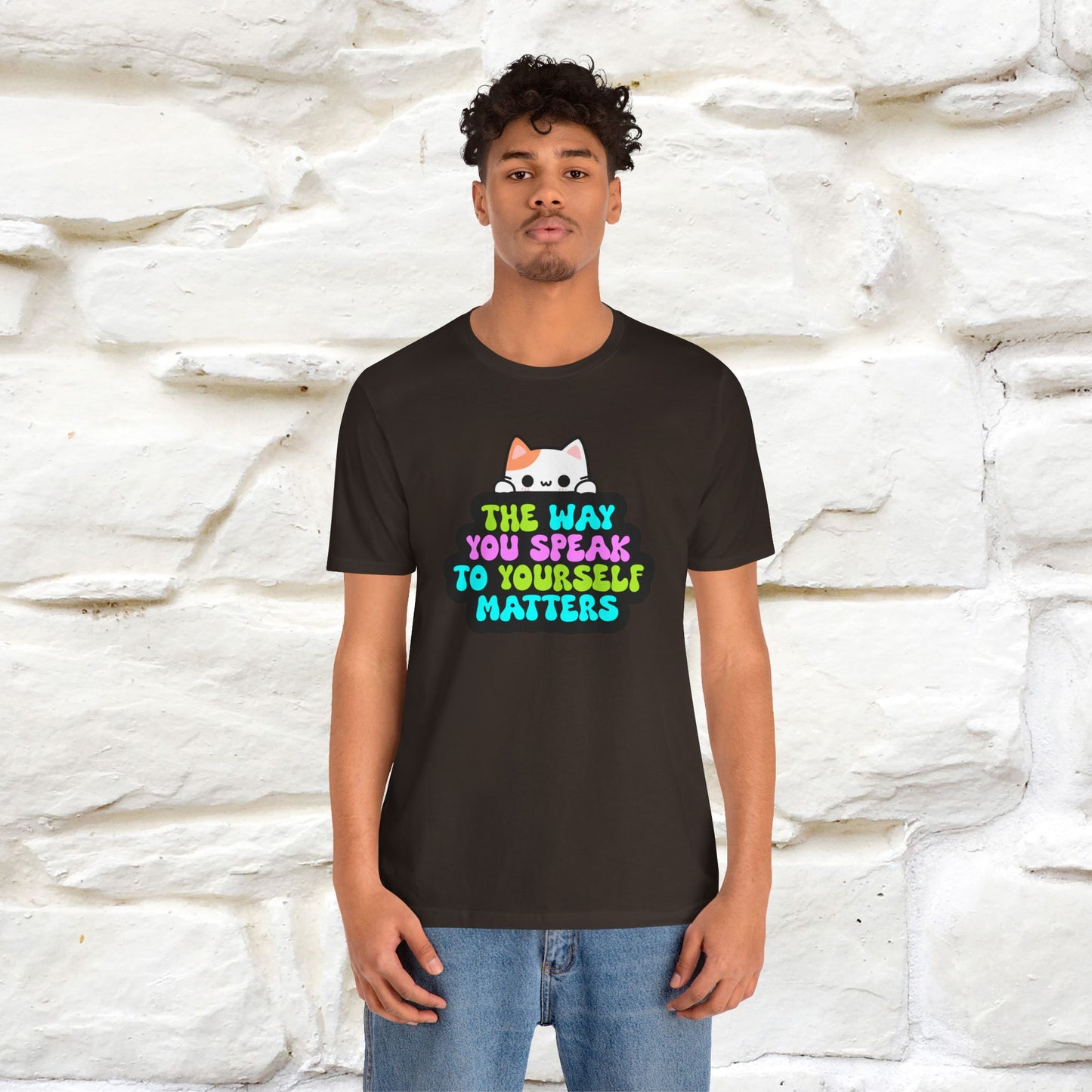 "Il modo in cui parli con te stesso è importante" T-shirt per uomo e donna | 100% cotone*