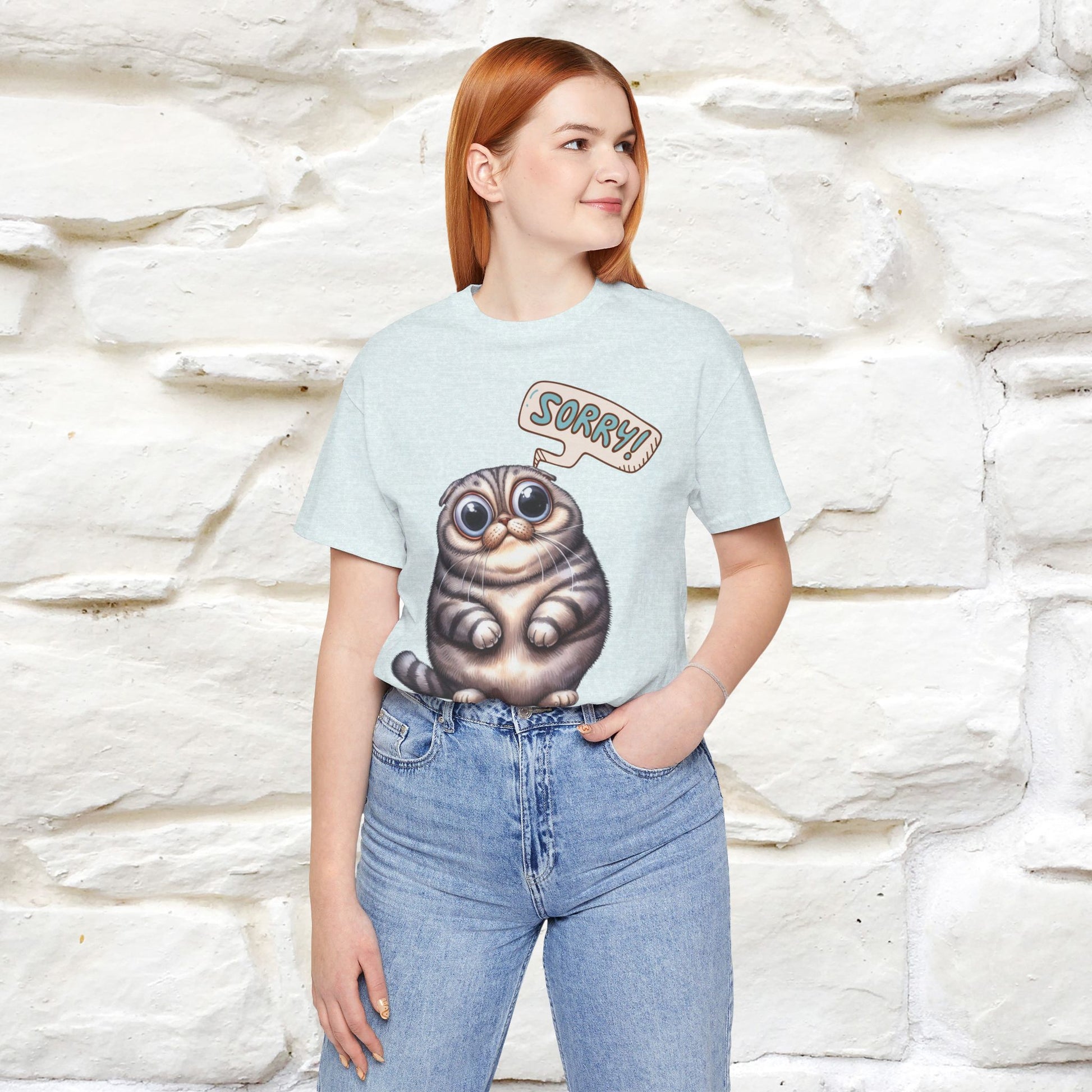 ''Sorry'' Cat T-shirt for Women 100% Cotton* - Nunu&Miao Studio