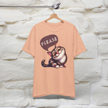 ''Please' Cat T-shirt for Women 100% Cotton* - Nunu&Miao Studio