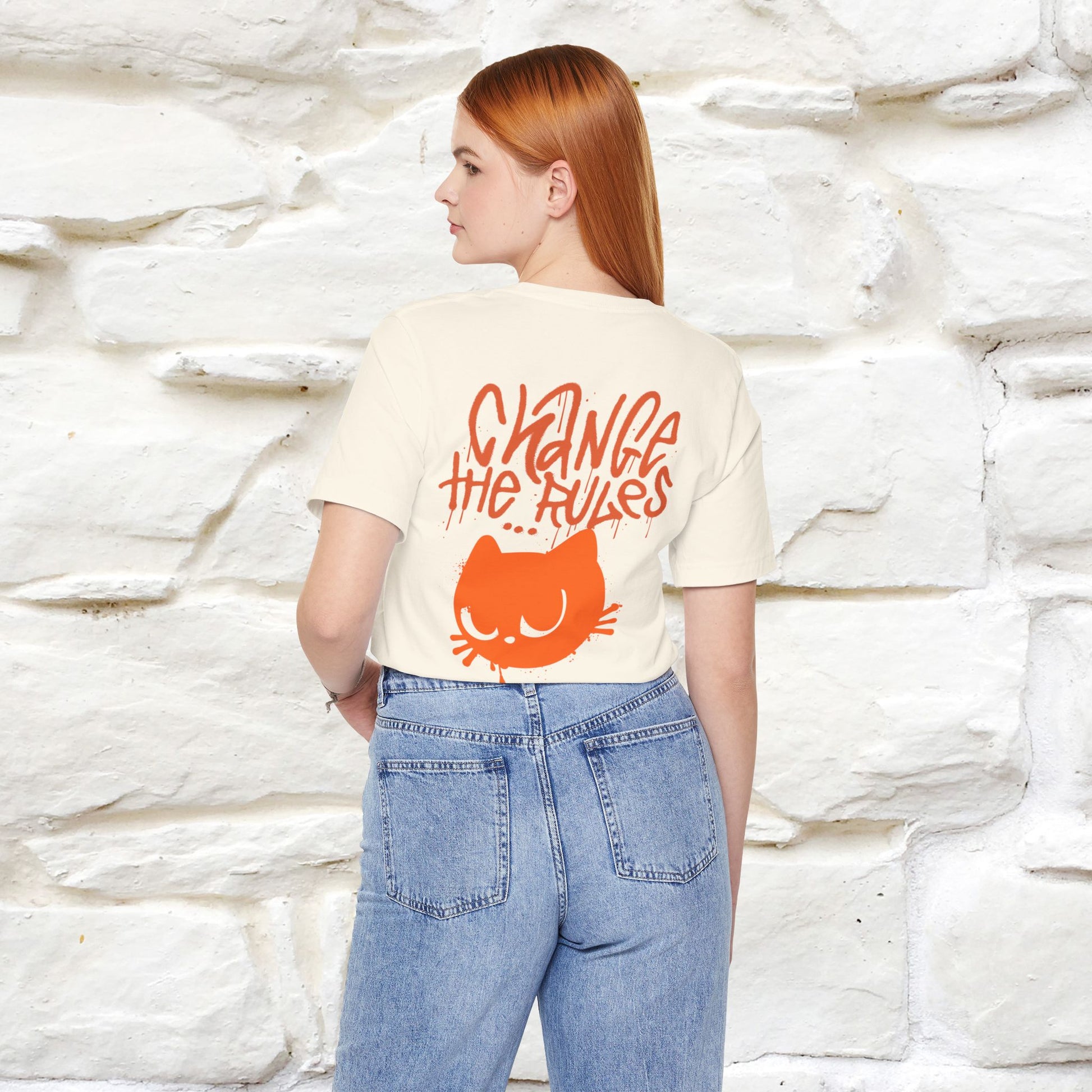 ''Change The Rules'' - Cat T-shirt -Nunu&Miao Studio - Nunu&Miao Studio