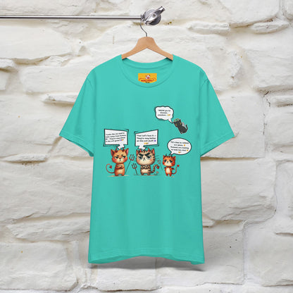 "Humans Are Way Ahead In The Evil Game! 😈😼" Cat  T-shirt |Nunu&Miao Studio - Nunu&Miao Studio
