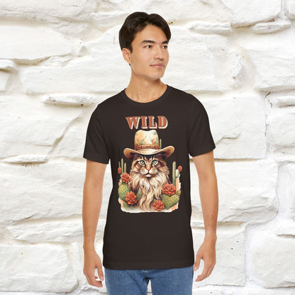 Wild Cowboy Cat T-Shirt for Men & Women | 100% Cotton* Adventure Tee