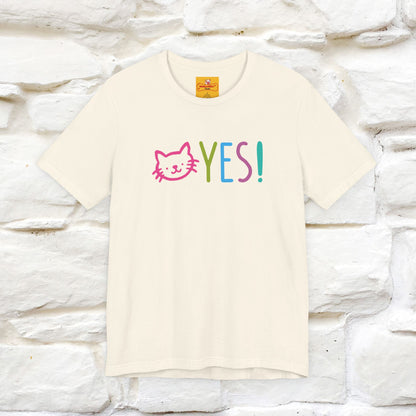 "Yes, Just Do It" Cat T-Shirt| Front & Back Design | Nunu&Miao Studio