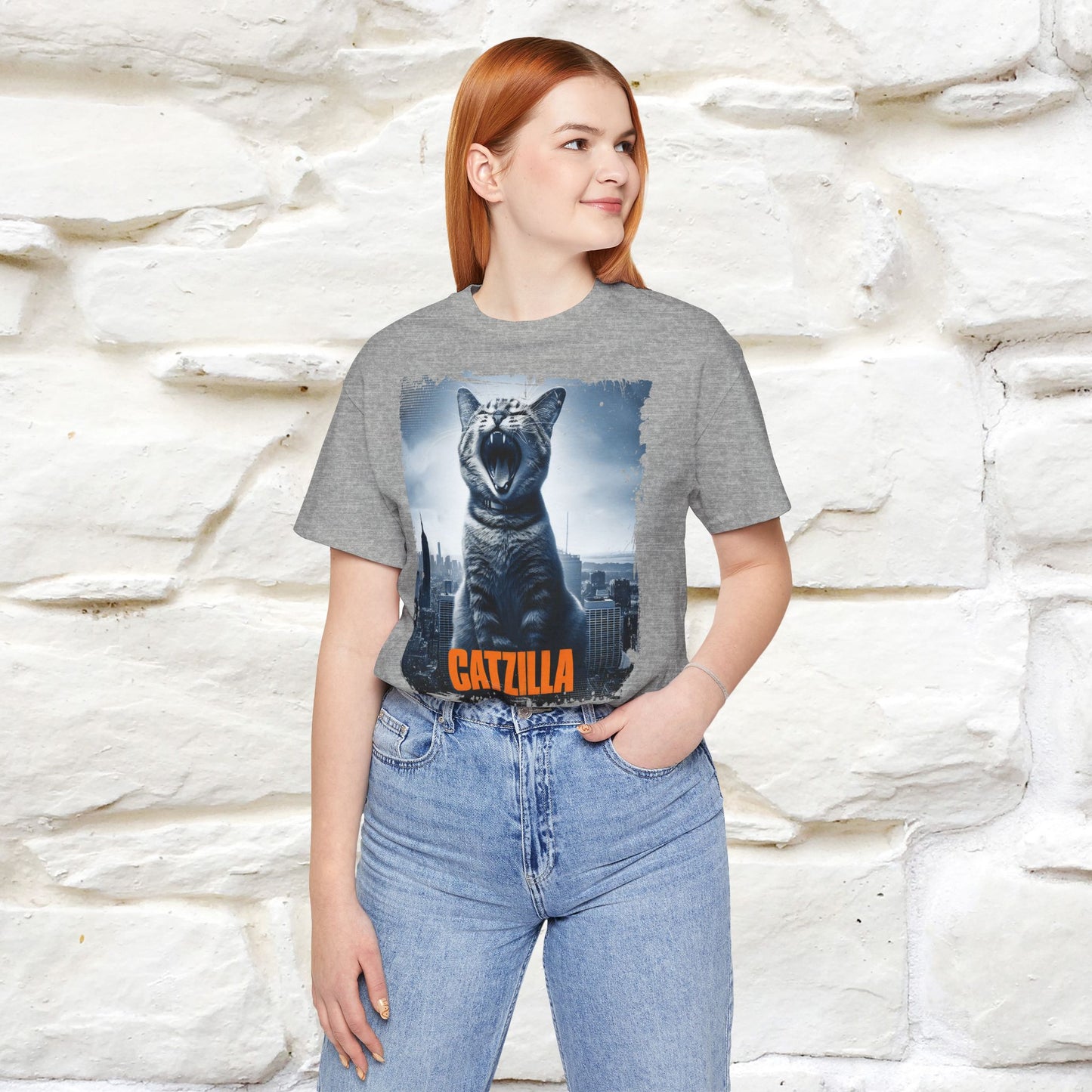 Catzilla T-Shirt | Fun Monster Cat Tee for Men & Women | 100% Cotton*