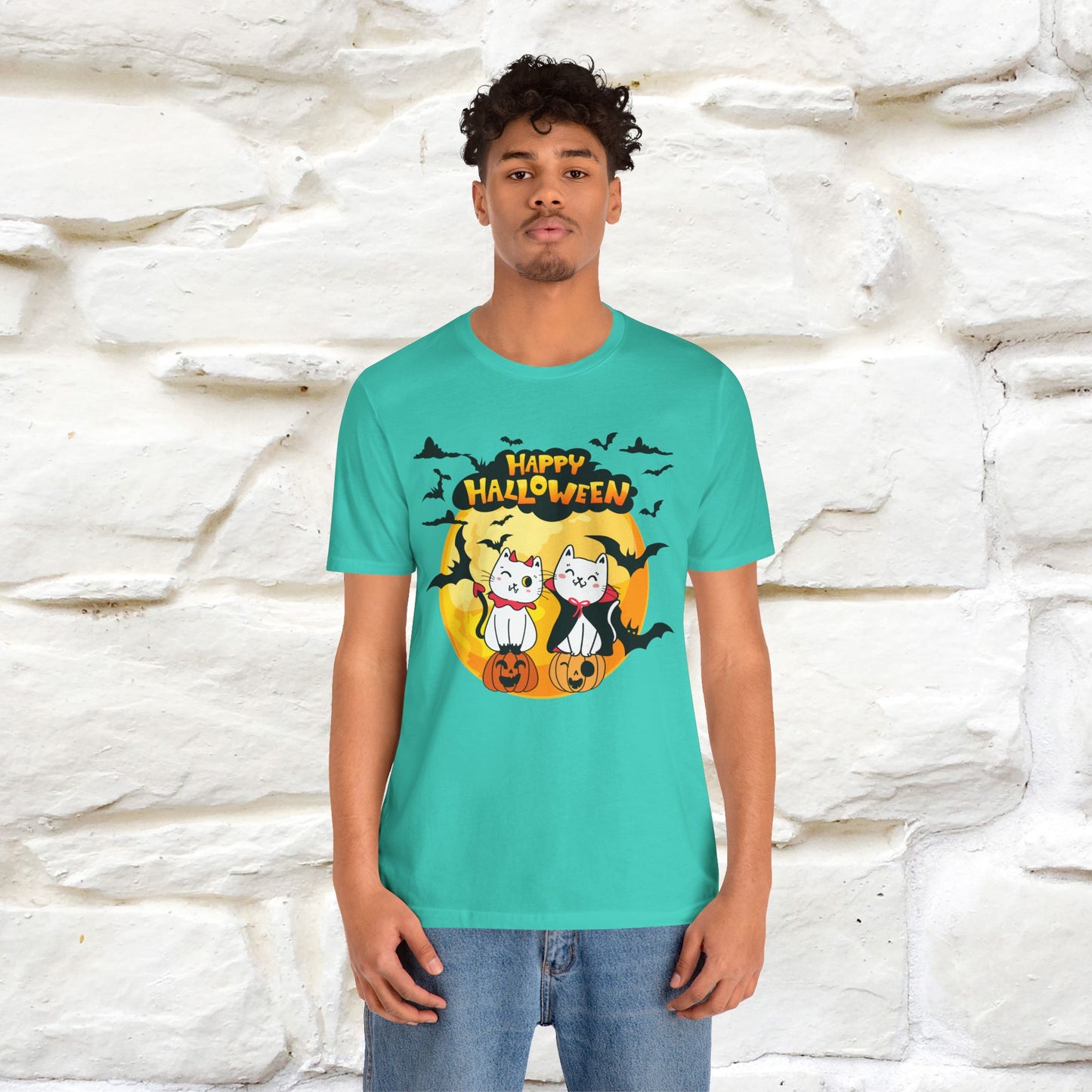"Happy Halloween Cat Couple " Cat  T-shirt |Nunu&Miao Studio