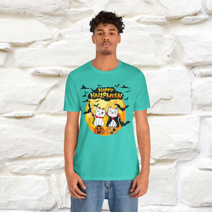 "Happy Halloween Cat Couple " Cat  T-shirt |Nunu&Miao Studio