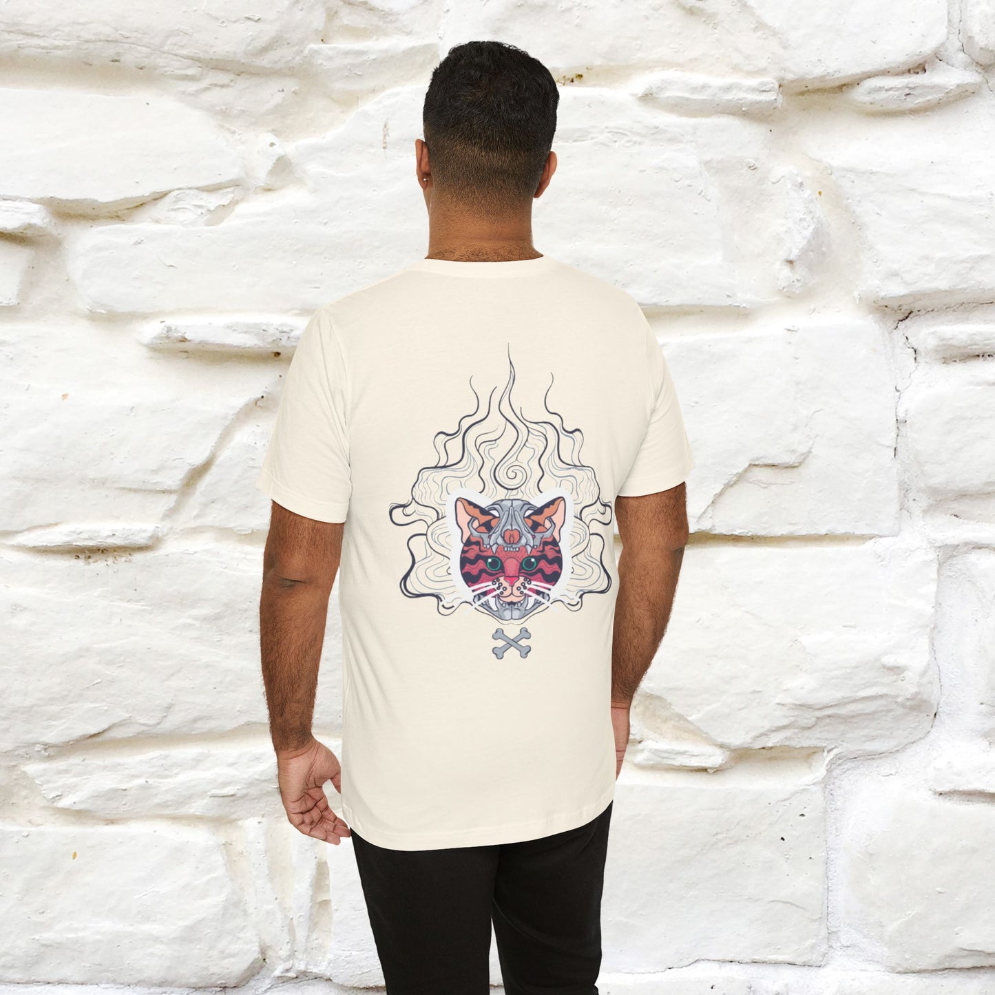 "Air Fire Cat" T-shirt for Men  and Wemen Front and Back Design, 100% Cotton*