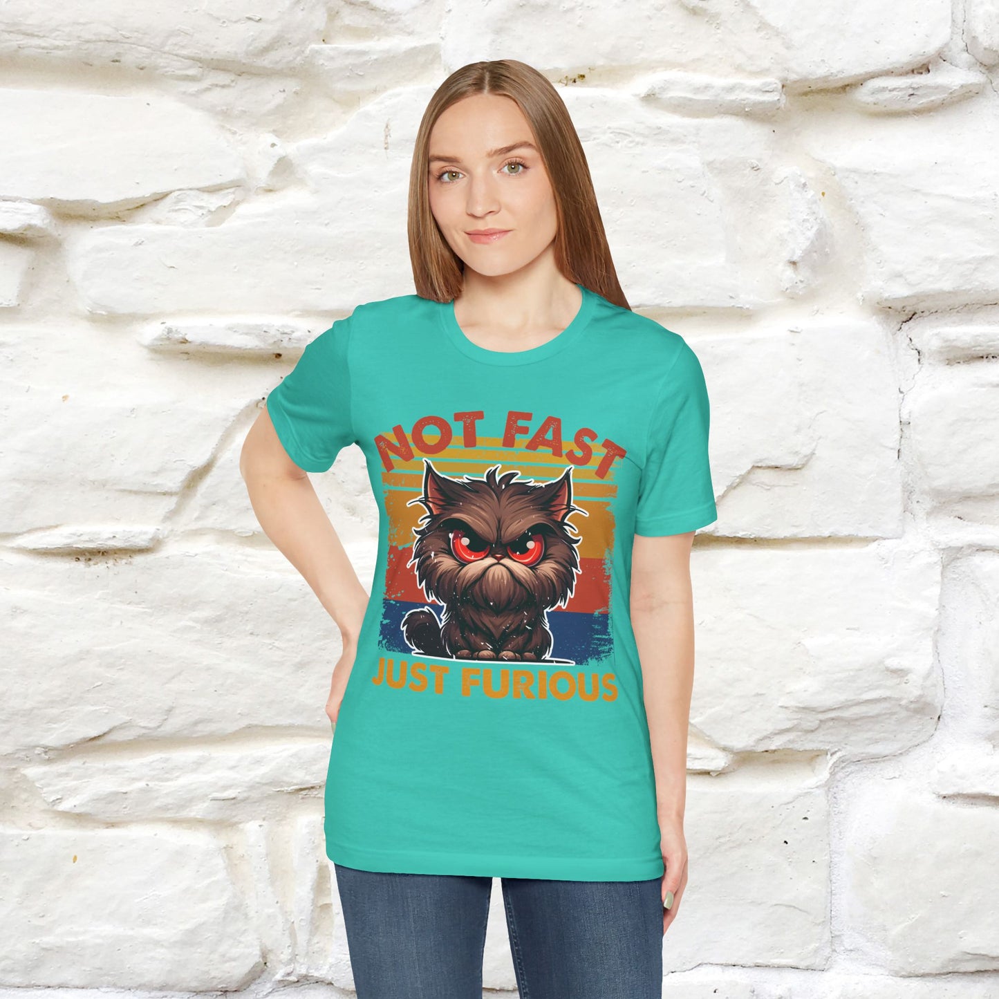 Not Fast, Just Furious |  Sarcastic Cat T-Shirt | Nunu&Miao Studio