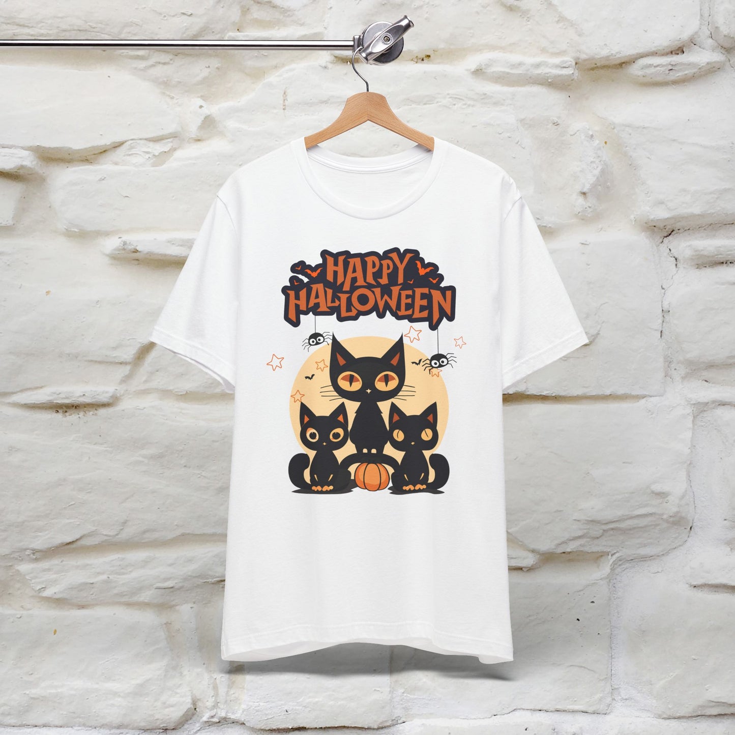 ''Black Cats Happy Halloween'' Unisex T-shirt 100% Cotton*