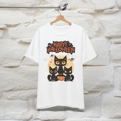 ''Black Cats Happy Halloween'' Unisex T-shirt 100% Cotton*