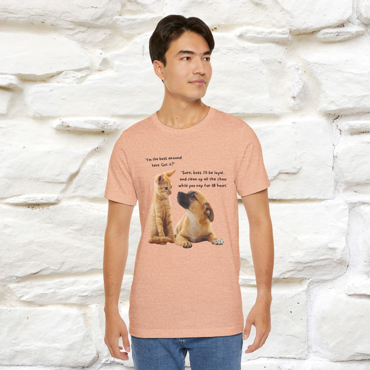 ''I am The Boss Here'' Funny Cat T-shirt for Men and Women  100% Cotton*