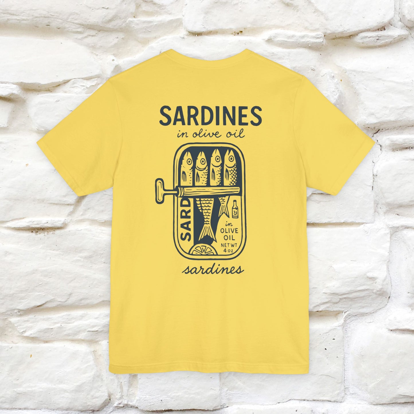 "Sardines In Olive Oil" Cute T-shirt | Front & Back Design|Nunu&Miao Studio