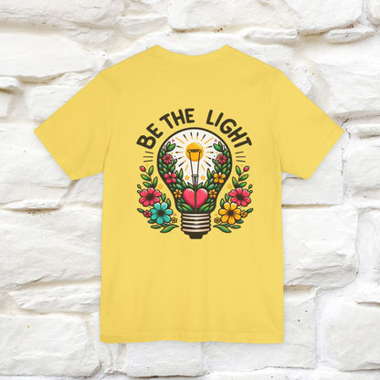 ''Be The Light" Cat T-Shirt| Front & Back Design | Nunu&Miao Studio