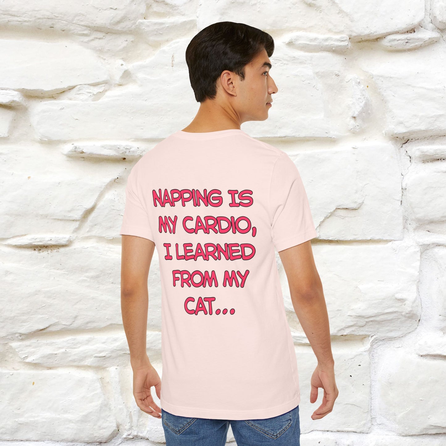 "Napping Is My Cardio, I Learned From My Cat…" Funny Cat T-shirt | Nunu&Miao Studio