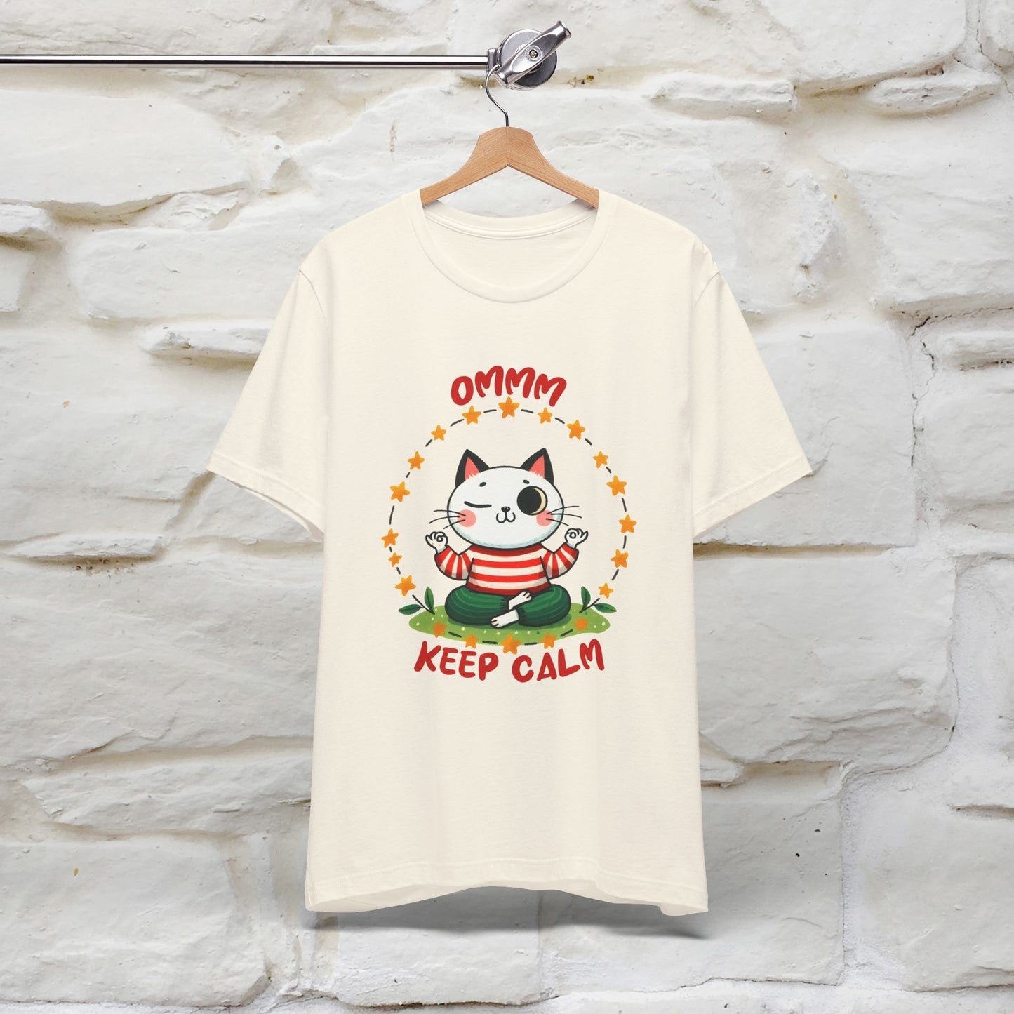 "Ommm Keep Calm" Cat T-Shirt for Men & Women | 100% Cotton* | Funny Tee 🐾