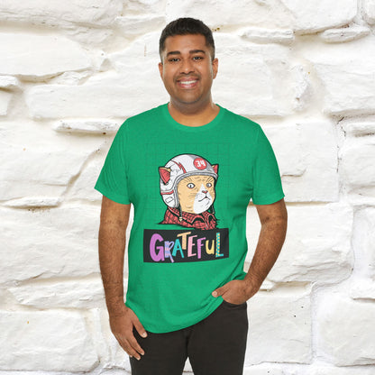 ''Grateful''  Cat T-shirt for Men and Women  100% Cotton*