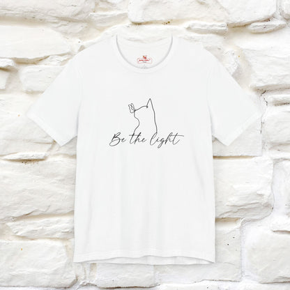 "Be The Light" Cat T-Shirt for Men & Women | Front & Back Design | 100% Cotton* 🐾