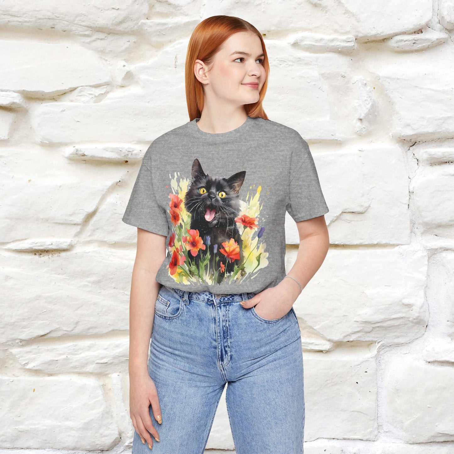 "Kitty Garden" T-shirt for Women 100% Cotton* - Nunu&Miao Studio