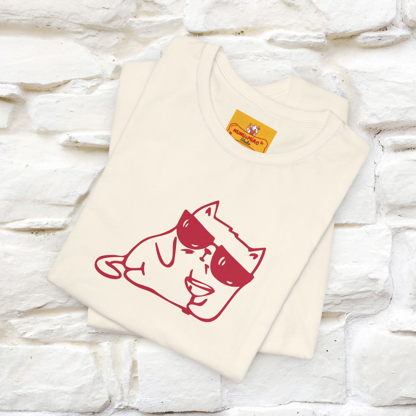 "I’m Happy, Which Often Looks Like Crazy" Cat T-Shirt| Front & Back Design | Nunu&Miao Studio