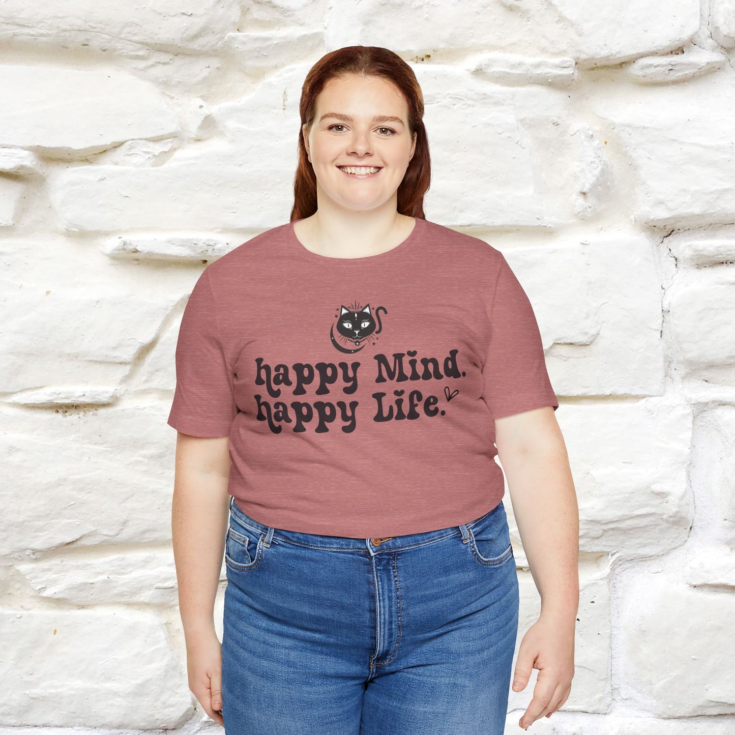 "Happy Mind, Happy Life" T-Shirt for Men & Women | 100% Cotton*