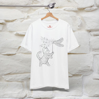 "The cat  And The Dragon Fly" Cat T-shirt for Men & Women | 100% Cotton*🐾