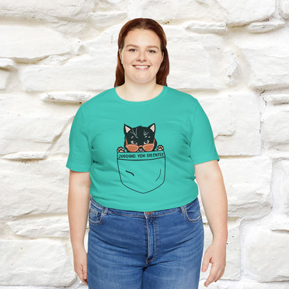 ''Judging You Silently'' | Cat T-Shirt for Men | Nunu&Miao Studio