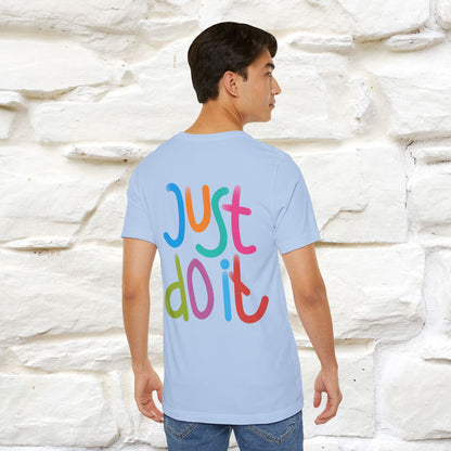 "Yes, Just Do It" Cat T-Shirt| Front & Back Design | Nunu&Miao Studio