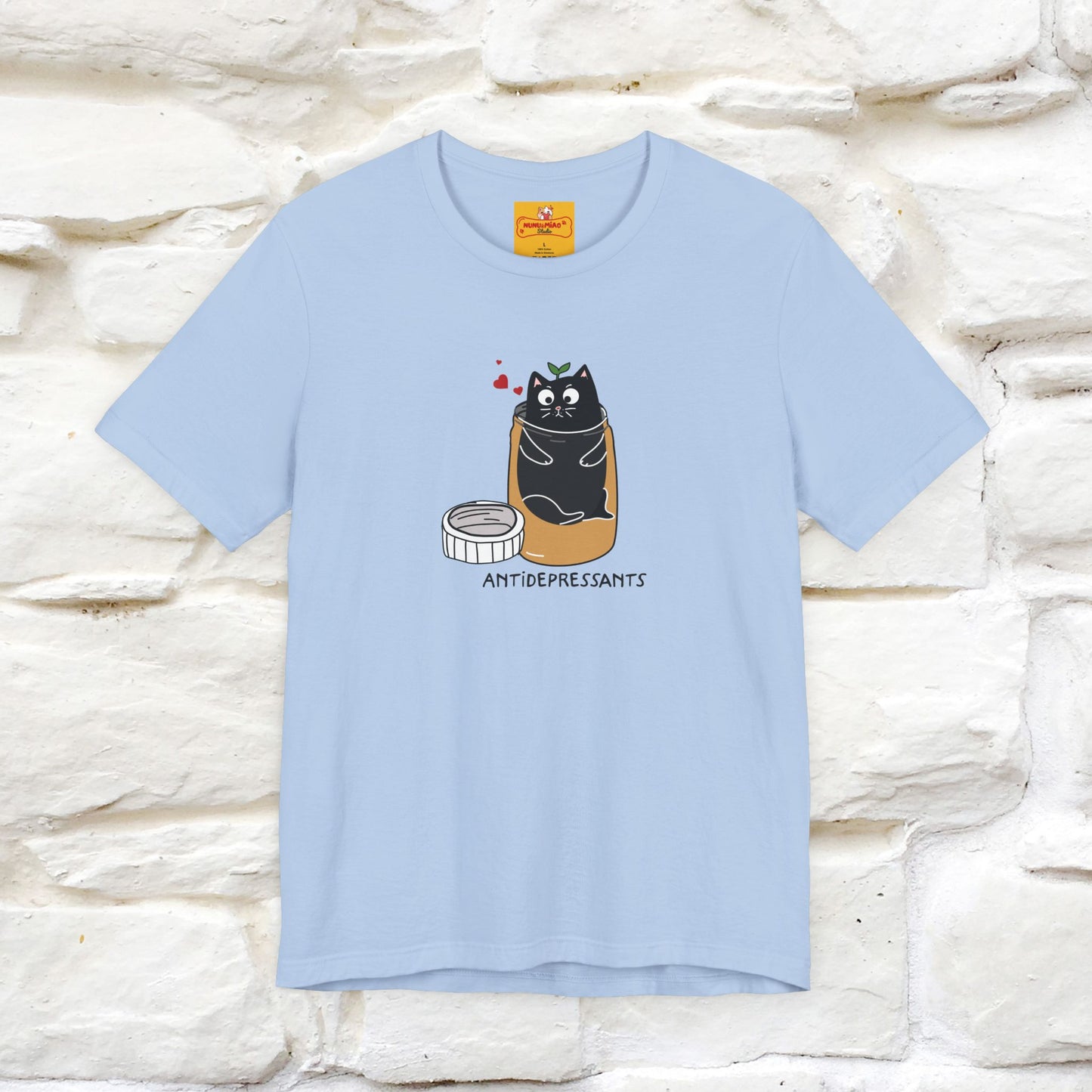 "Antidepressants" Cat T-Shirt | Front & Back Design | Nunu&Miao Studio