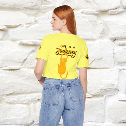 "Life Is A Journey'' Cat T-Shirt | Front & Back Design | Nunu&Miao Studio