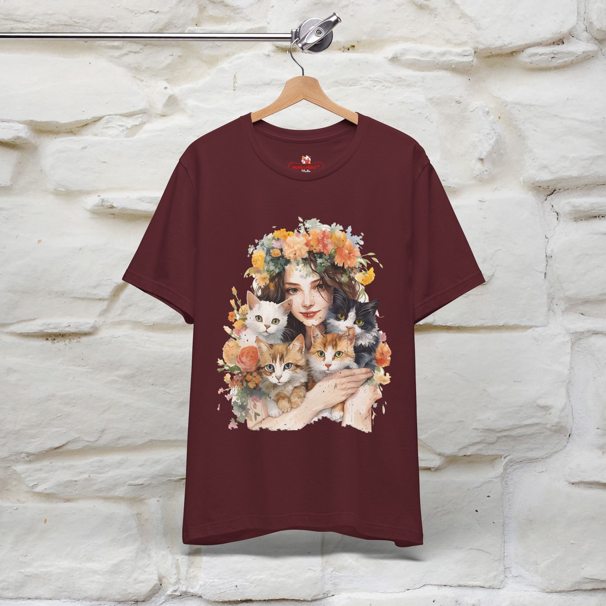 "Blossoming Love" T-shirt for Women 100% Cotton* - Nunu&Miao Studio