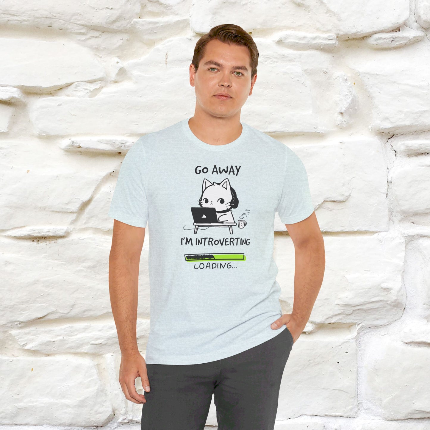 '' Go Away I Am Introverting '' T-shirt for Man 100% Cotton* - Nunu&Miao Studio