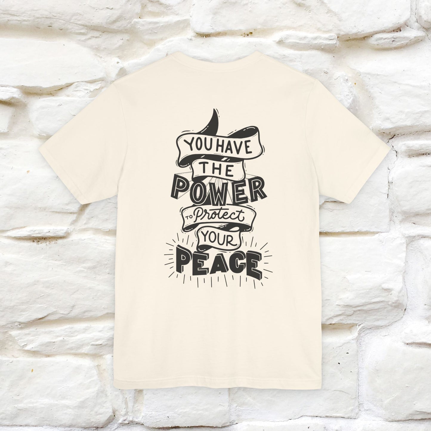 "You Have the Power to Protect Your Peace" Cat T-Shirt| Front & Back Design | Nunu&Miao Studio